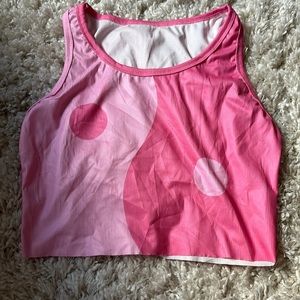 pink yin and yang tank top